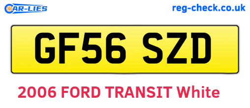 GF56SZD are the vehicle registration plates.