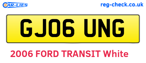 GJ06UNG are the vehicle registration plates.