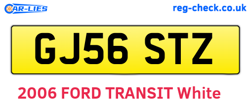 GJ56STZ are the vehicle registration plates.