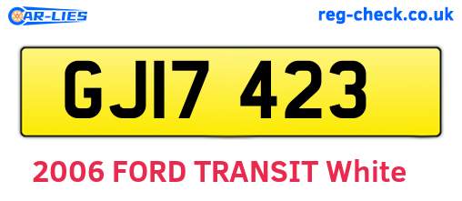 GJI7423 are the vehicle registration plates.