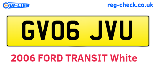 GV06JVU are the vehicle registration plates.