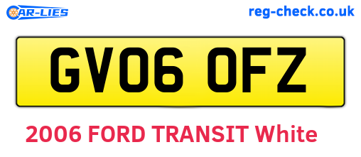 GV06OFZ are the vehicle registration plates.