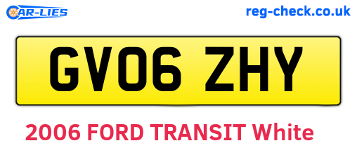 GV06ZHY are the vehicle registration plates.