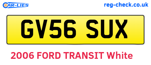 GV56SUX are the vehicle registration plates.
