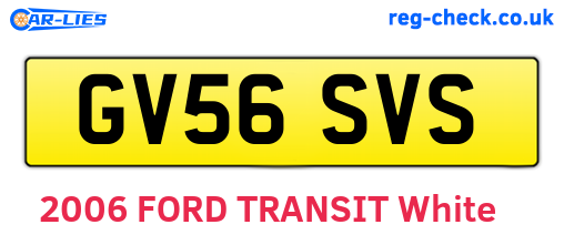 GV56SVS are the vehicle registration plates.