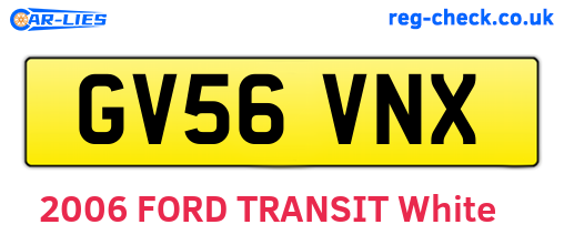 GV56VNX are the vehicle registration plates.