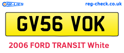 GV56VOK are the vehicle registration plates.