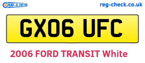 GX06UFC are the vehicle registration plates.
