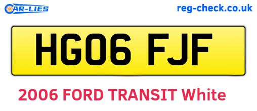 HG06FJF are the vehicle registration plates.