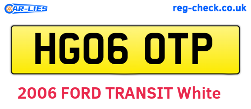 HG06OTP are the vehicle registration plates.