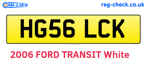 HG56LCK are the vehicle registration plates.