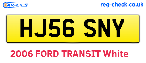 HJ56SNY are the vehicle registration plates.