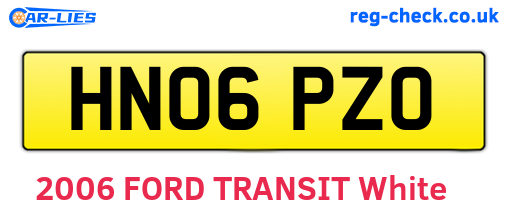 HN06PZO are the vehicle registration plates.