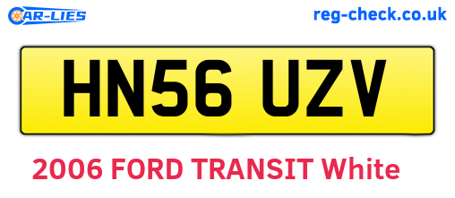 HN56UZV are the vehicle registration plates.
