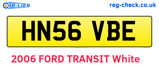 HN56VBE are the vehicle registration plates.