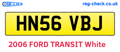 HN56VBJ are the vehicle registration plates.