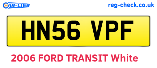 HN56VPF are the vehicle registration plates.