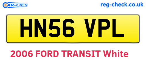HN56VPL are the vehicle registration plates.
