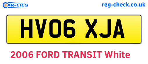 HV06XJA are the vehicle registration plates.