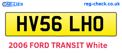 HV56LHO are the vehicle registration plates.