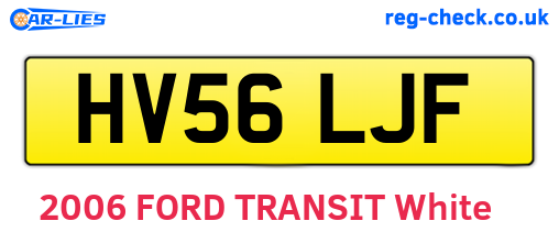 HV56LJF are the vehicle registration plates.