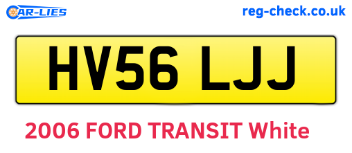 HV56LJJ are the vehicle registration plates.