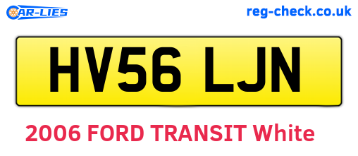 HV56LJN are the vehicle registration plates.