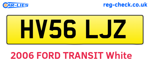 HV56LJZ are the vehicle registration plates.