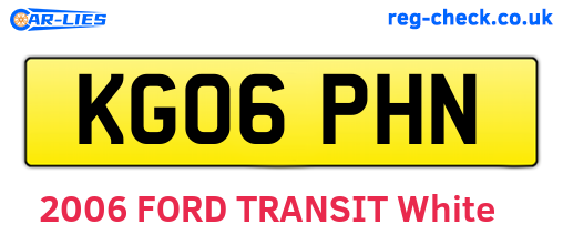 KG06PHN are the vehicle registration plates.