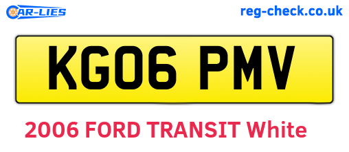KG06PMV are the vehicle registration plates.
