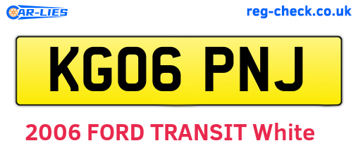 KG06PNJ are the vehicle registration plates.