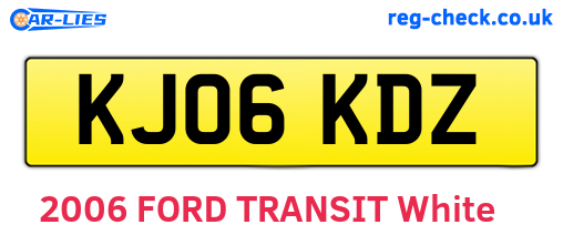 KJ06KDZ are the vehicle registration plates.