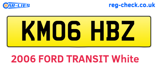KM06HBZ are the vehicle registration plates.