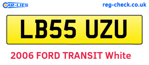 LB55UZU are the vehicle registration plates.