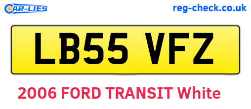 LB55VFZ are the vehicle registration plates.