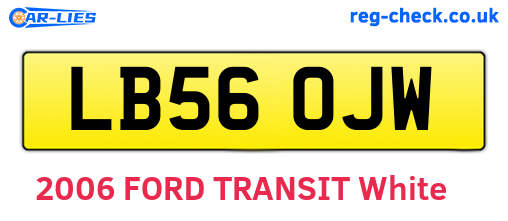 LB56OJW are the vehicle registration plates.