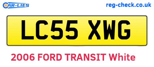 LC55XWG are the vehicle registration plates.