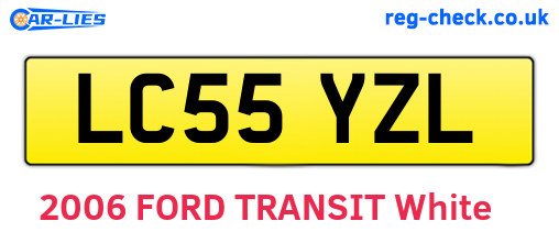 LC55YZL are the vehicle registration plates.