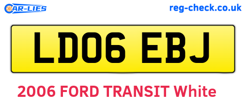 LD06EBJ are the vehicle registration plates.