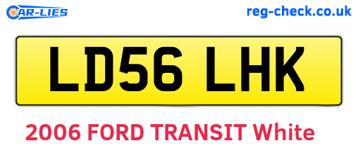 LD56LHK are the vehicle registration plates.