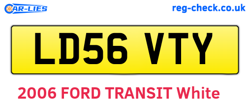 LD56VTY are the vehicle registration plates.