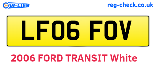 LF06FOV are the vehicle registration plates.