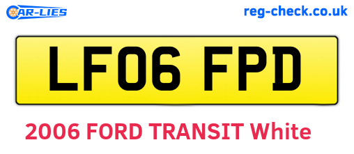 LF06FPD are the vehicle registration plates.