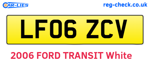 LF06ZCV are the vehicle registration plates.