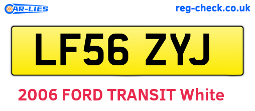 LF56ZYJ are the vehicle registration plates.