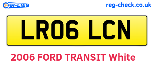 LR06LCN are the vehicle registration plates.