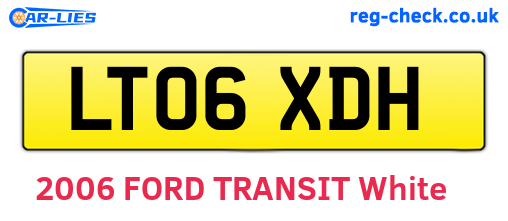 LT06XDH are the vehicle registration plates.