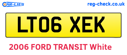 LT06XEK are the vehicle registration plates.