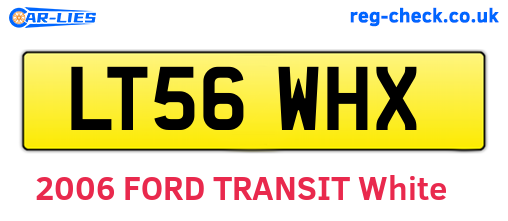 LT56WHX are the vehicle registration plates.