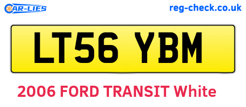 LT56YBM are the vehicle registration plates.